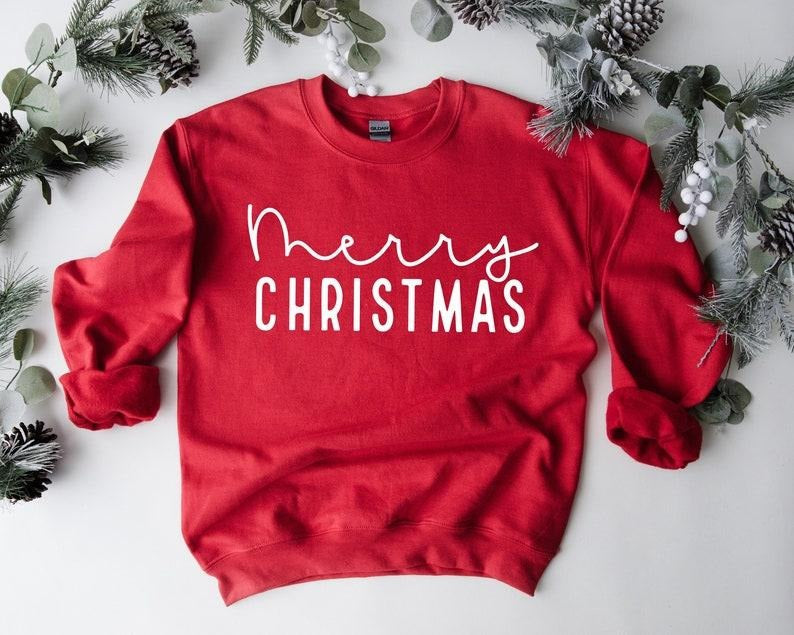 Christmas Sweatshirt, Womens Christmas Sweatshirt, Christmas Sweatshirts for Women, Christmas Gift Women,Merry Christmas...