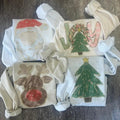 Christmas Sweatshirts - Gold Outline Christmas Sweatshirts - Christmas Look T-Shirts, Hoodie | RetroVerseTees.com
