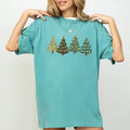 Christmas Tree Shirt Comfort Colors, Cute Christmas Trees Tees for Women, Merry and Bright Tshirt, Green Trees T-shirt,...