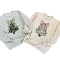 Christmas Tree with Coquette Bow - Dalmation Print Bow - Vintage Print Sweatshirt - Christmas Sweatshirt Women T-Shirts,...