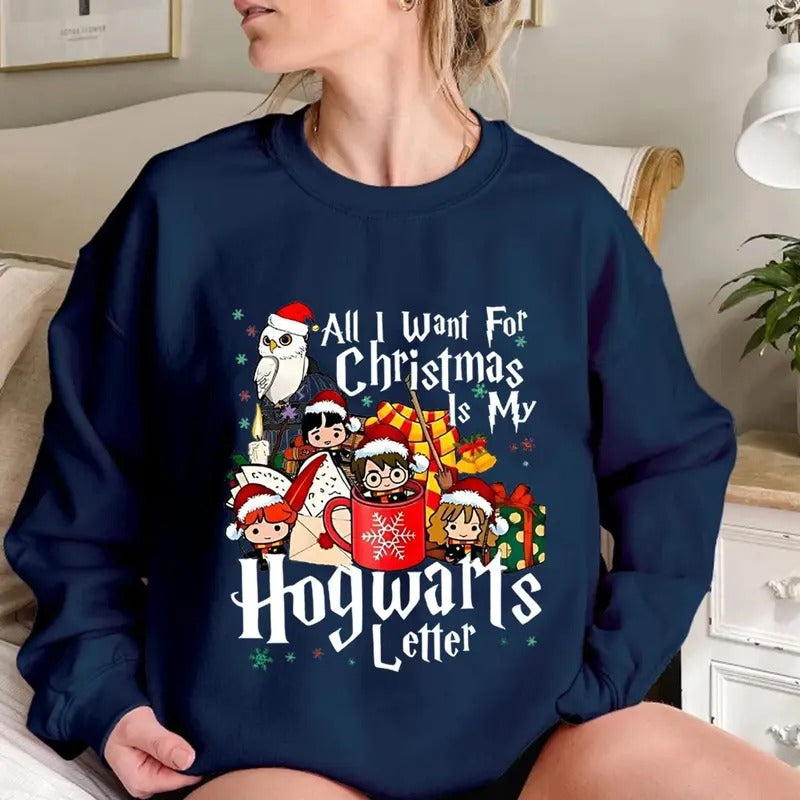 Christmas is my Poudlard Sweatshirt, HP fans, HP Gift, Harry Fans Sweatshirt T-Shirts, Hoodie | RetroVerseTees.com