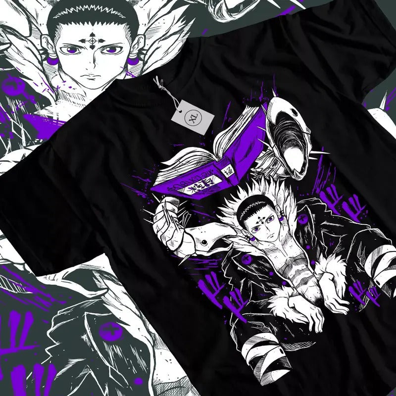 Chrollo Book Hunter X Hunter T-Shirt Manga HXH Anime Graphic Tee All Size Hoodie, Sweatshirt | RetroVerseTees.com