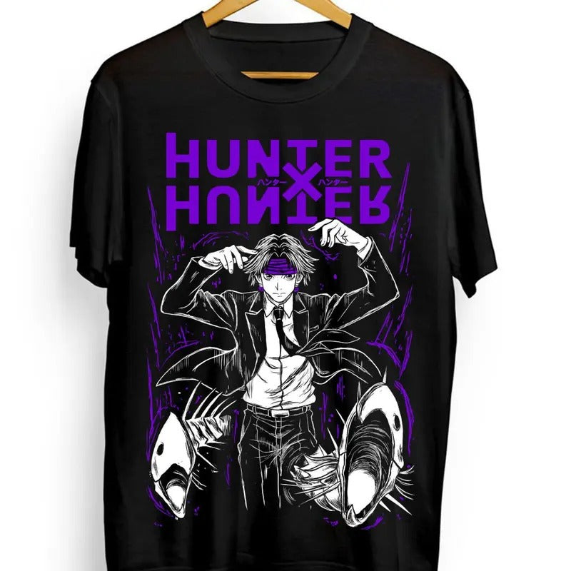 Chrollo Lucilfer T-shirt Hunter X Hunter HXH Anime Graphic Tee All Size Hoodie, Sweatshirt | RetroVerseTees.com