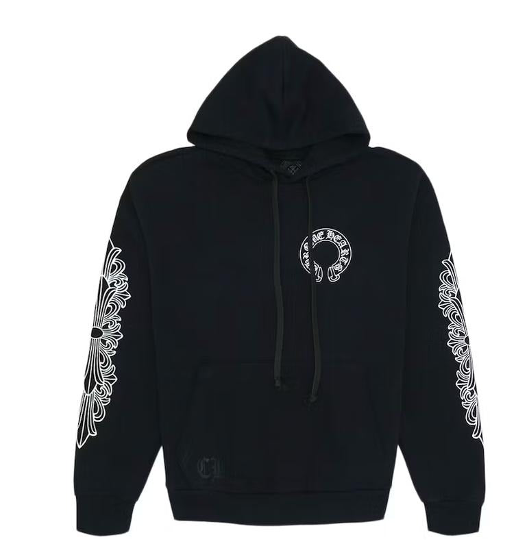 Chrome Hearts Horse Shoe Floral Hoodie Men's Black(CHHE-HD010) Men's SizesS-XL T-Shirts, Sweatshirt | RetroVerseTees.com