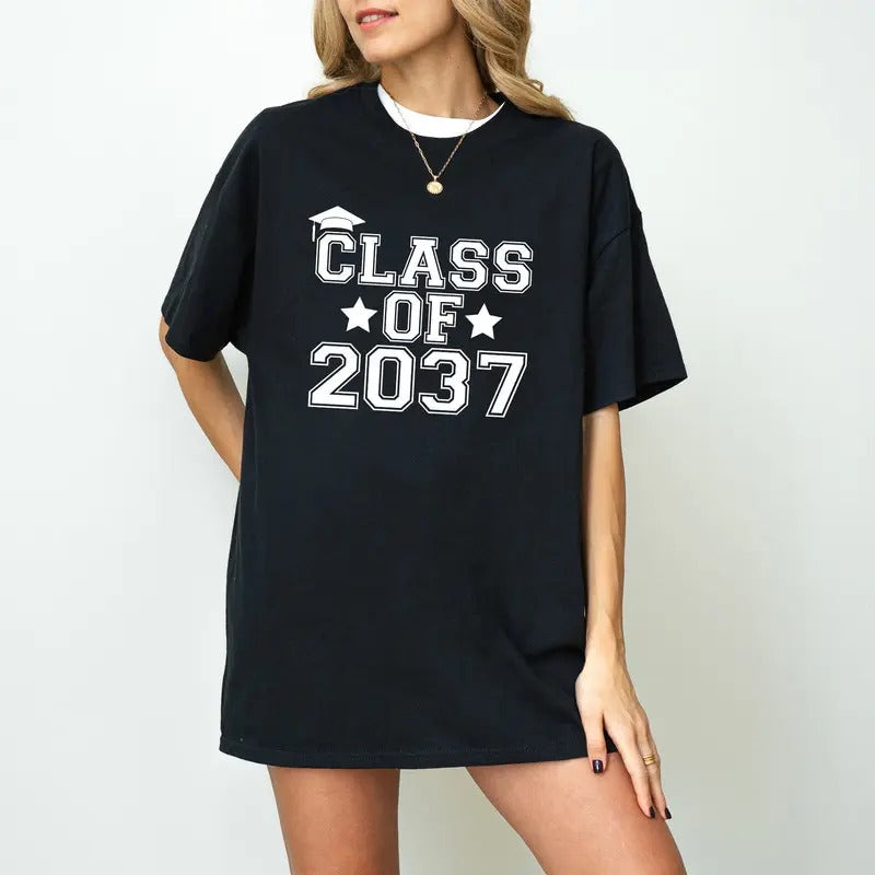 Class of 2037 Shirt, Grow With Me, Growing Up Shirt, Graduation Gift, 2037 Shirt, First Day of School, Class of 2037,...