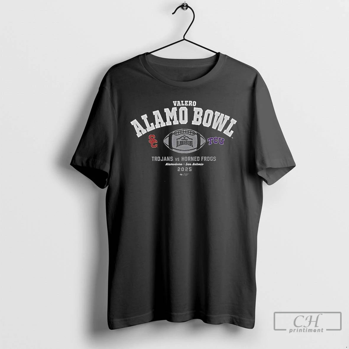 Classic 2025 Valero Alamo Bowl 2 Team Usc Trojans Vs Tcu Horned Frogs T Shirts Hoodie, Sweatshirt | RetroVerseTees.com