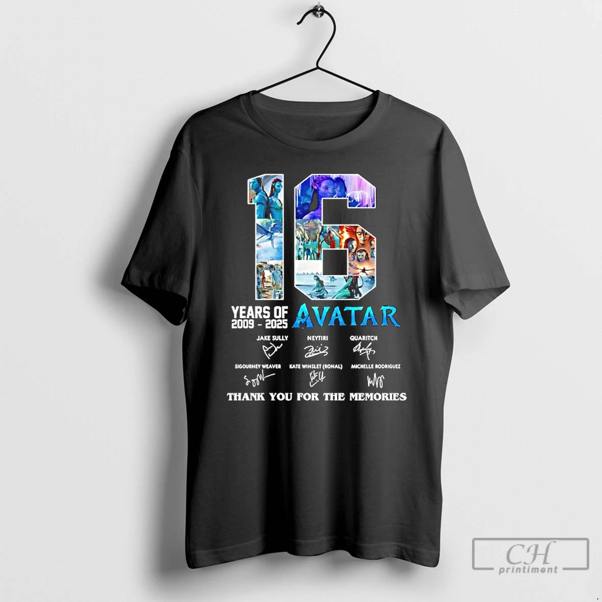Classic Avatar 16 Years Of 2009 2025 Thank You For The Memories Signatures T Shirts Hoodie, Sweatshirt | RetroVerseTees.com