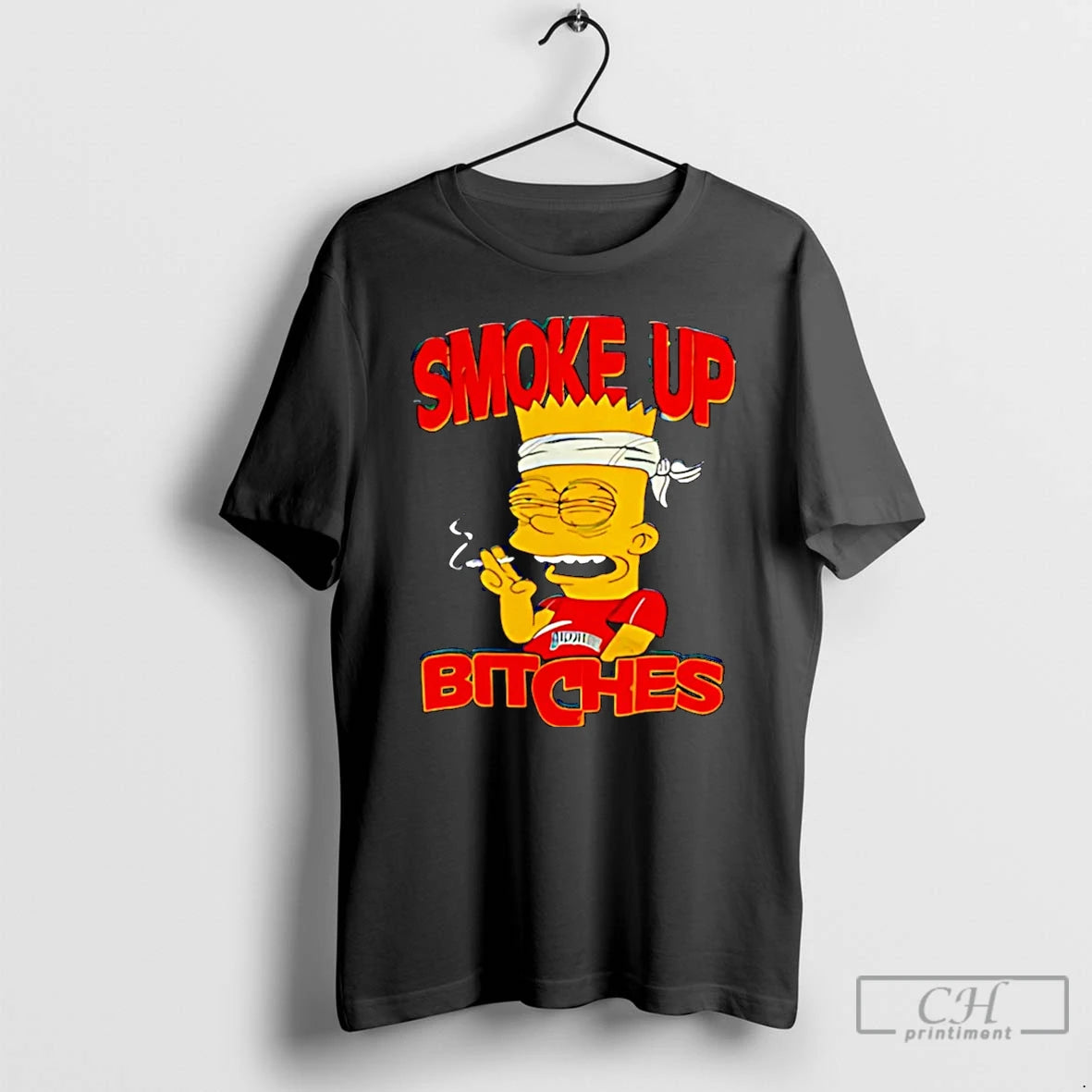 Classic Bart Simpson Bloodshot Smoke Up Bitches Christmas T-Shirts, Hoodie, Sweatshirt | RetroVerseTees.com
