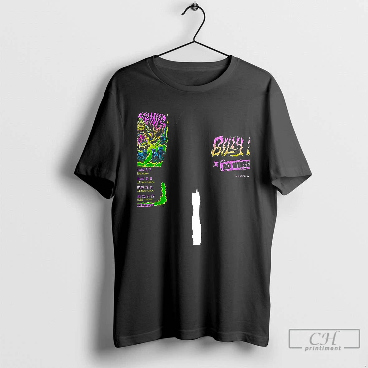 Classic Billy Strings Winter Tour 2026 Date Schedule Art Double Graphic T-Shirts, Hoodie, Sweatshirt | RetroVerseTees.com