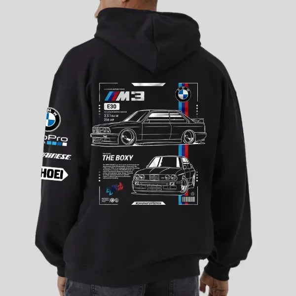 Classic Bimmer M3 E30 Hoodie, Unisex, Menswear, Street Racing men Shirt, Car Hoodie, Boyfriend Gift Sweatshirt
