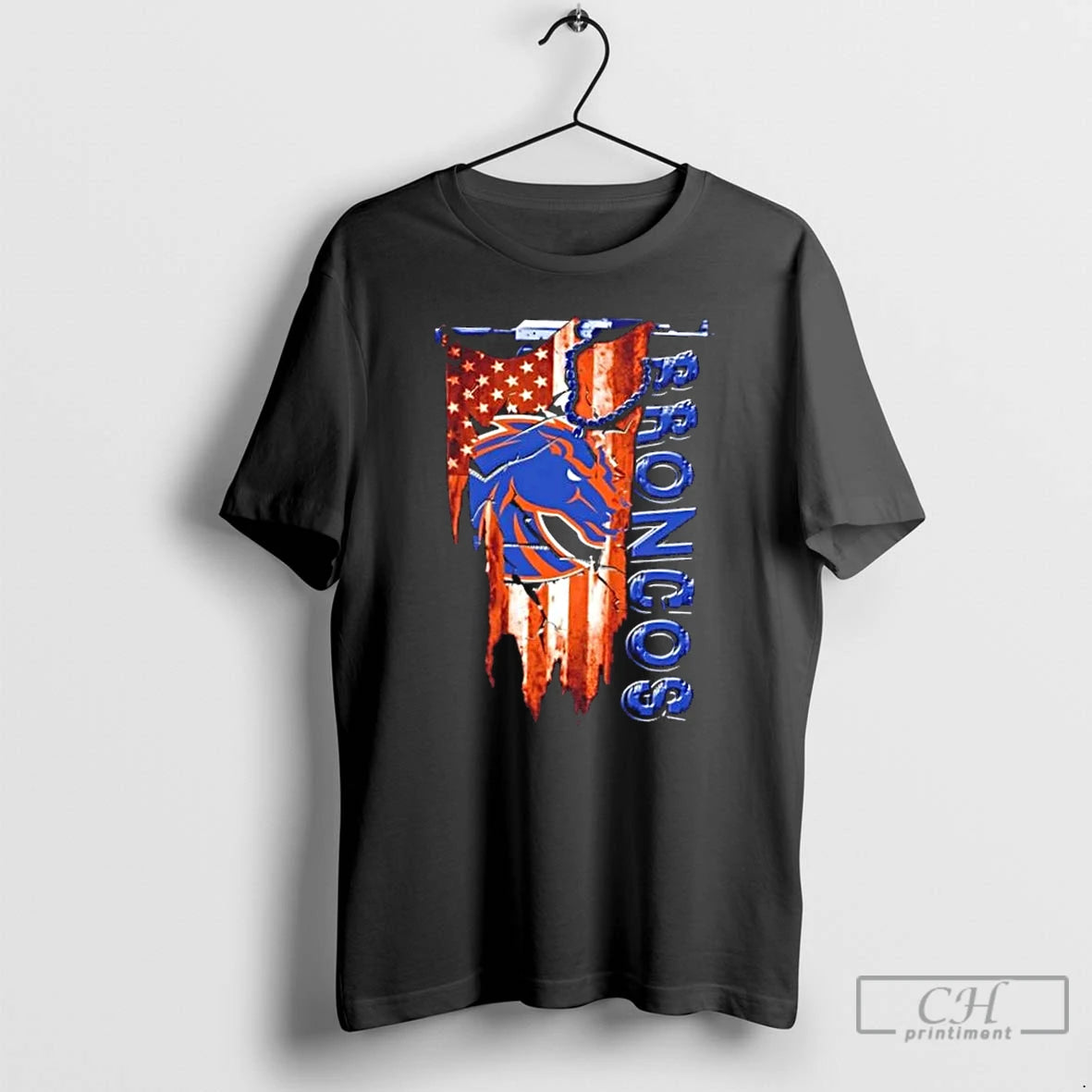 Classic Boise State Broncos Football Battle Shattered Usa Flag Rip Design T-Shirts, Hoodie, Sweatshirt | RetroVerseTees.com