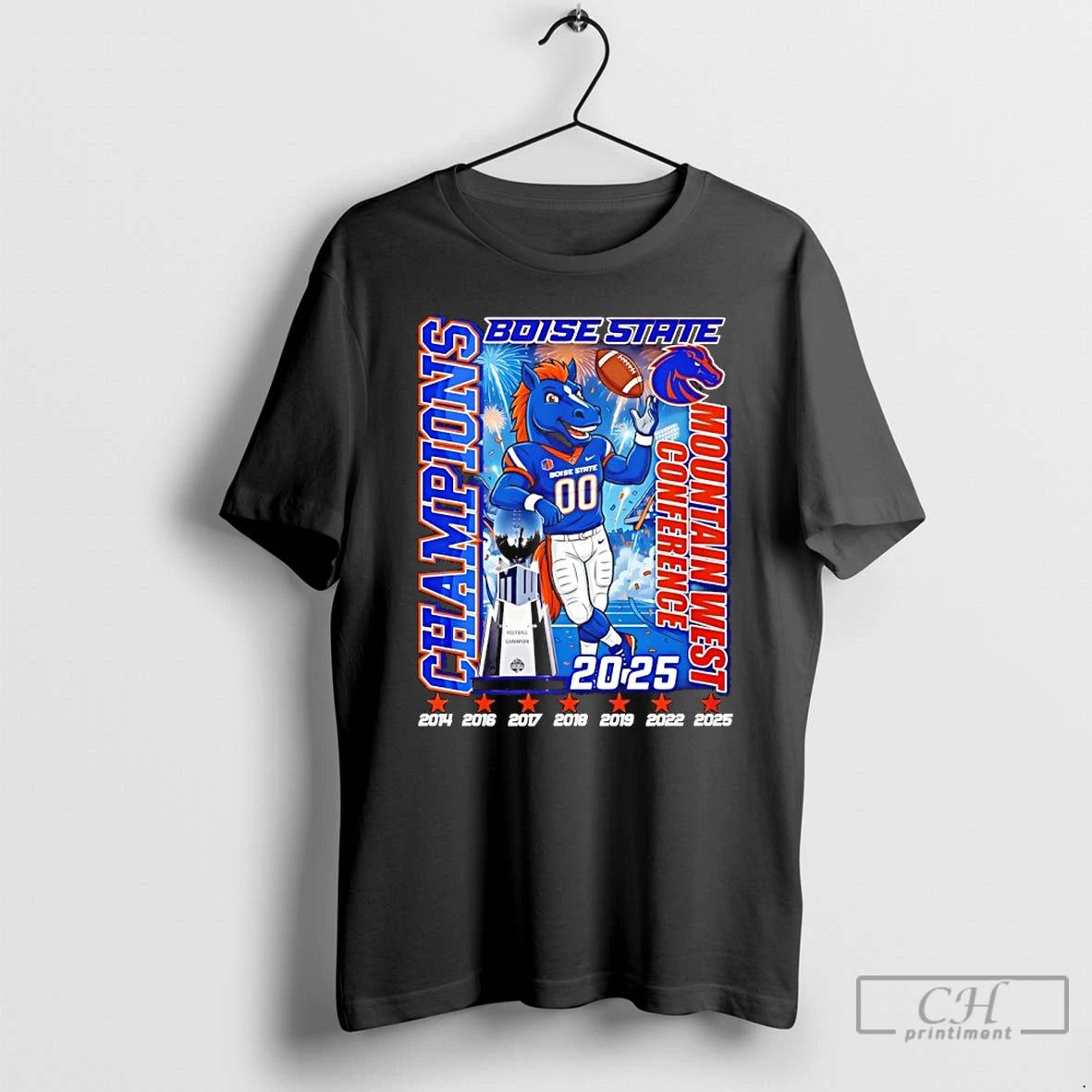 Classic Boise State Football 2025 Mountain West Conference Champions 7 Time T-Shirts, Hoodie, Sweatshirt | RetroVerseTees.com