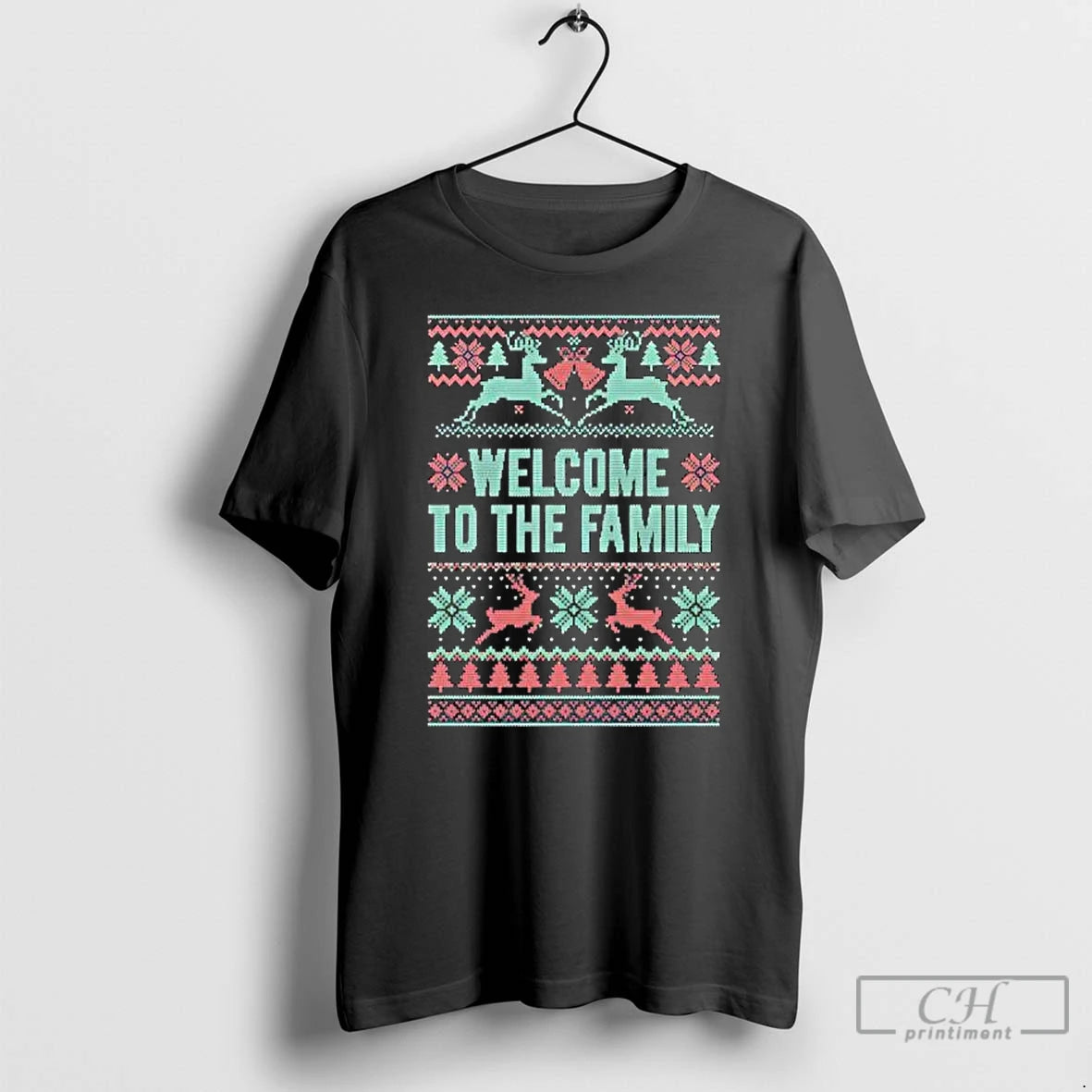 Classic Brett Eldredge Wearing Welcome To The Family Christmas Ugly T-Shirts, Hoodie, Sweatshirt | RetroVerseTees.com