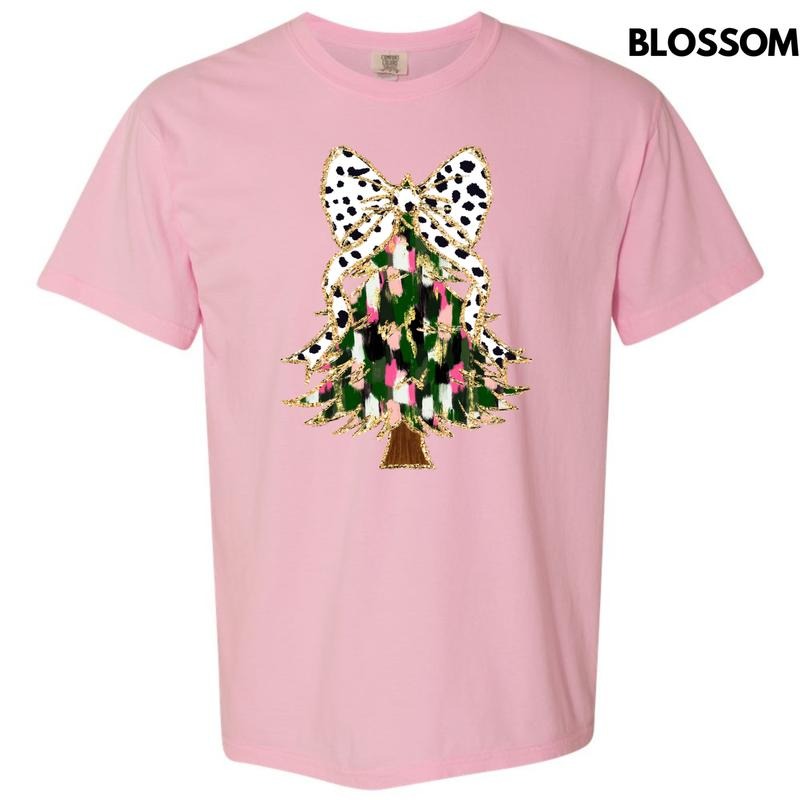 Classic Brushstroke Christmas Tree Comfort Colors T-Shirt 'NLB' Hoodie, Sweatshirt | RetroVerseTees.com
