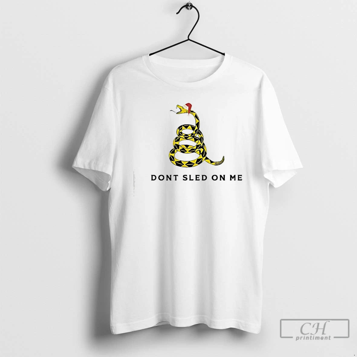 Classic Bungarus Fasciatus Wearing Christmas Hat Dont Sled On Me T-Shirts, Hoodie, Sweatshirt | RetroVerseTees.com