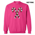 Classic Candy Cane Sequin Patch Sweatshirt T-Shirts, Hoodie | RetroVerseTees.com