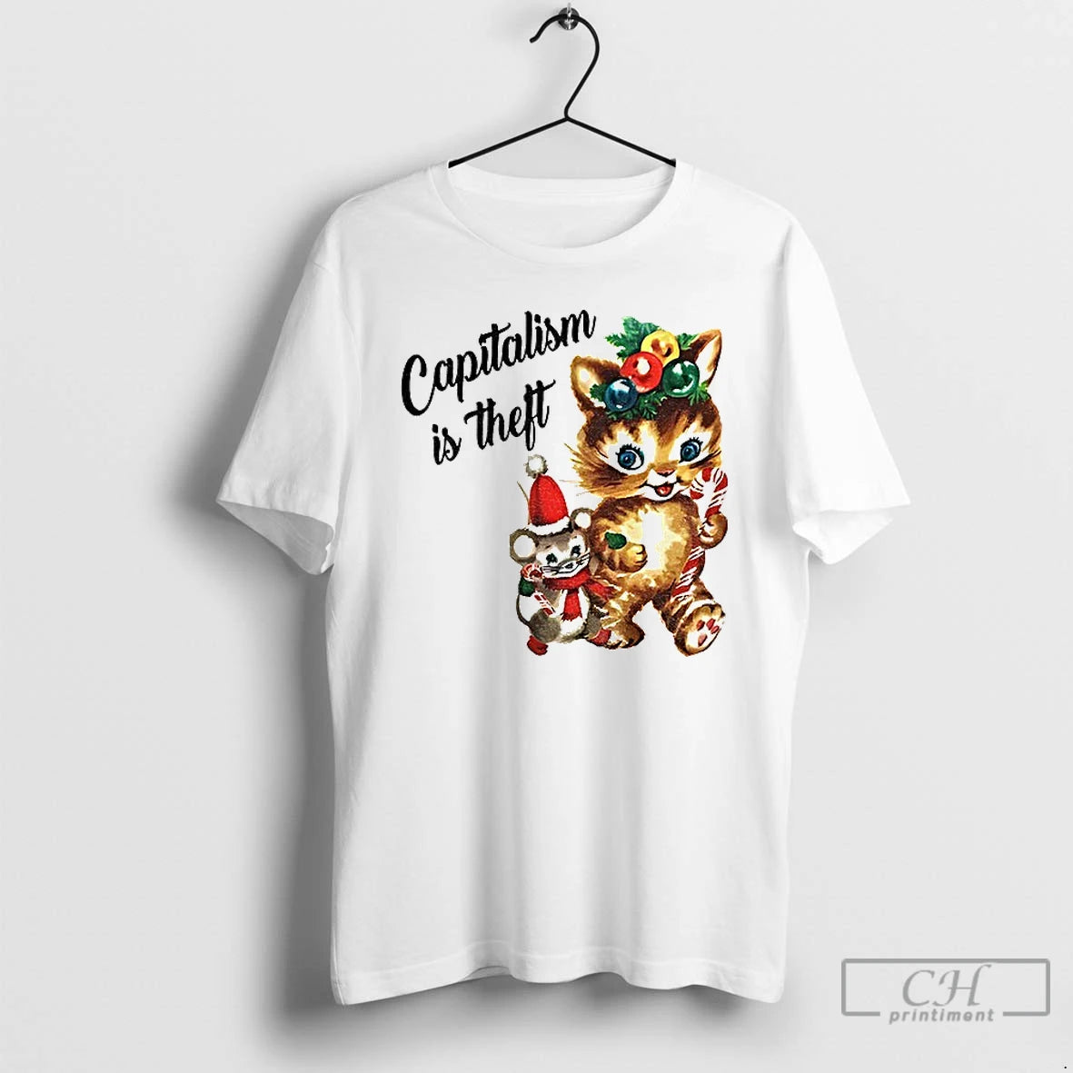 Classic Capitalism Is Theft Holiday Anti Capitalist T-Shirts, Hoodie, Sweatshirt | RetroVerseTees.com