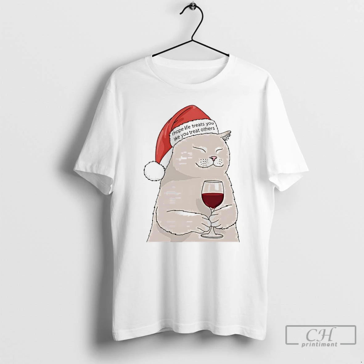 Classic Cat Santa I Hope Life Treats You Like You Treat Others T Shirts Sweater Hoodie, Sweatshirt | RetroVerseTees.com