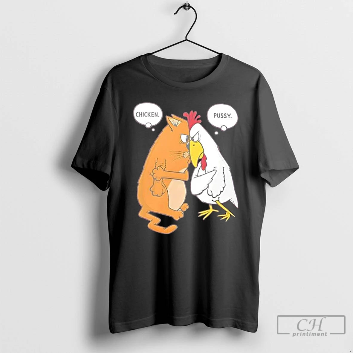 Classic Cat And Chicken Insult Wordplay T-Shirts, Hoodie, Sweatshirt | RetroVerseTees.com