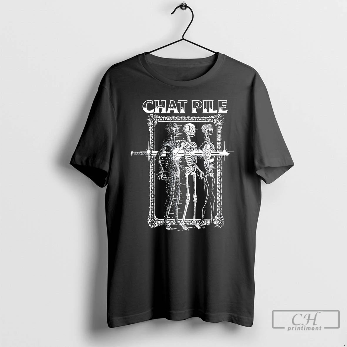 Classic Chat Pile Sword Skeleton T-Shirts, Hoodie, Sweatshirt | RetroVerseTees.com