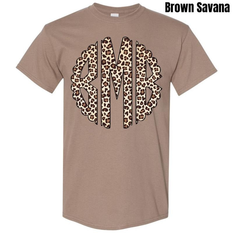 Classic Cheetah Monogram Gildan Short Sleeve T-Shirt 'NLB' Hoodie, Sweatshirt | RetroVerseTees.com