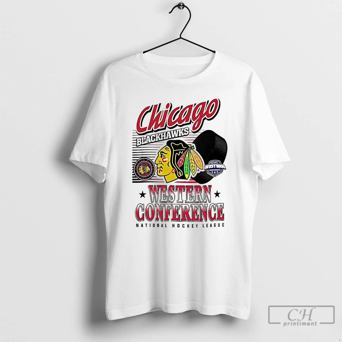 Classic Chicago Blackhawks Nhl Wastern Conference Logo And Ball T-Shirts, Hoodie, Sweatshirt | RetroVerseTees.com