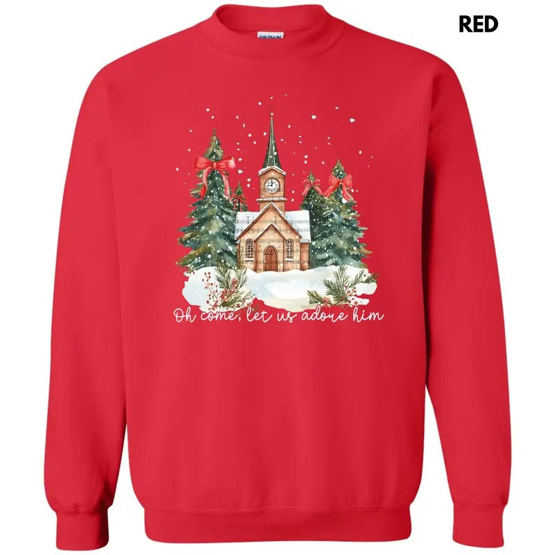 Classic Christmas Church Sweatshirt 'NLB T-Shirts, Hoodie | RetroVerseTees.com