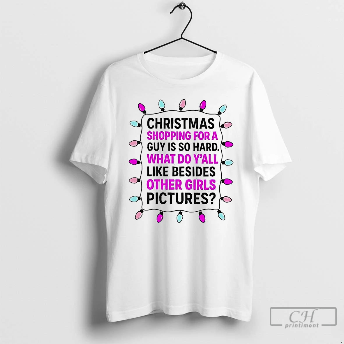Classic Christmas Shopping For A Guy Is So Hard What Do Yall Christmas T Shirts Hoodie, Sweatshirt | RetroVerseTees.com