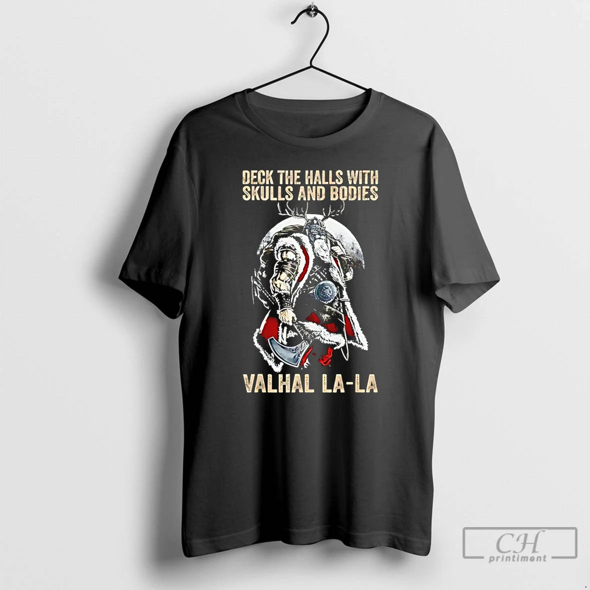 Classic Deck The Halls With Skulls And Bodies Valhal La La T-Shirts, Hoodie, Sweatshirt | RetroVerseTees.com