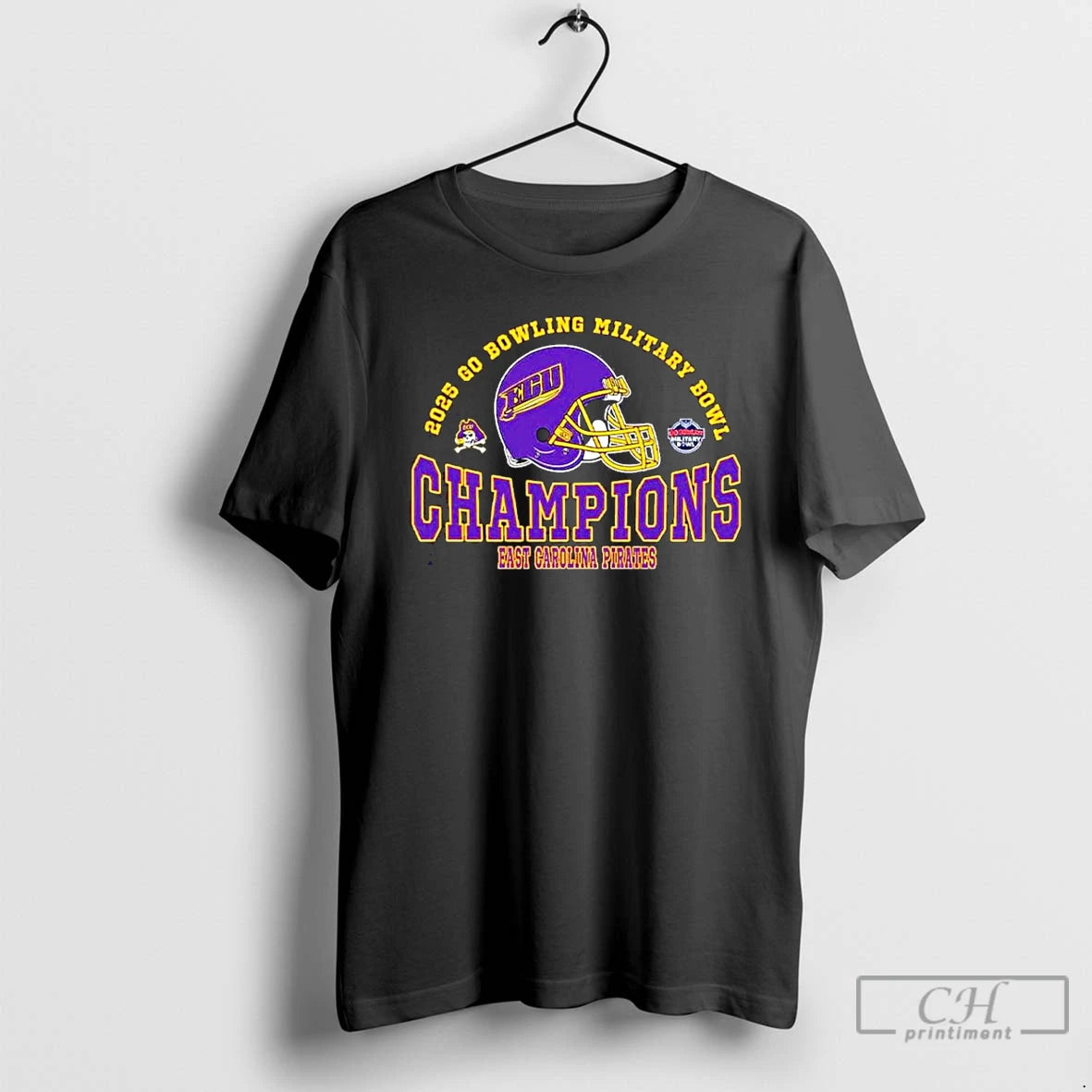 Classic East Carolina Pirates Football 2025 Go Bowling Military Bowl Champions T-Shirts, Hoodie, Sweatshirt