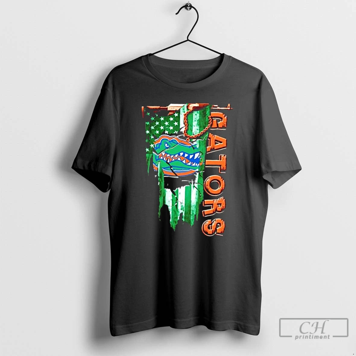Classic Florida Gators Football Battle Shattered Usa Flag Rip Design T-Shirts, Hoodie, Sweatshirt | RetroVerseTees.com