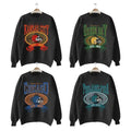 Classic Football Crewneck Sweatshirt - Black Color For All Team T-Shirts, Hoodie | RetroVerseTees.com