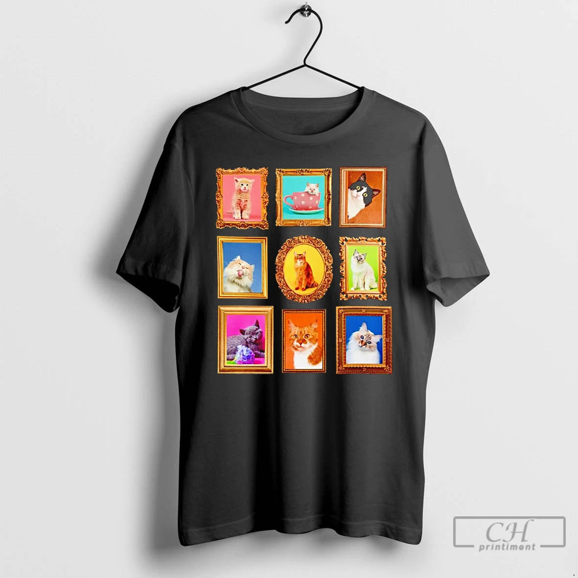 Classic Framed Photos Of Cats T Shirts Hoodie Longsleeve