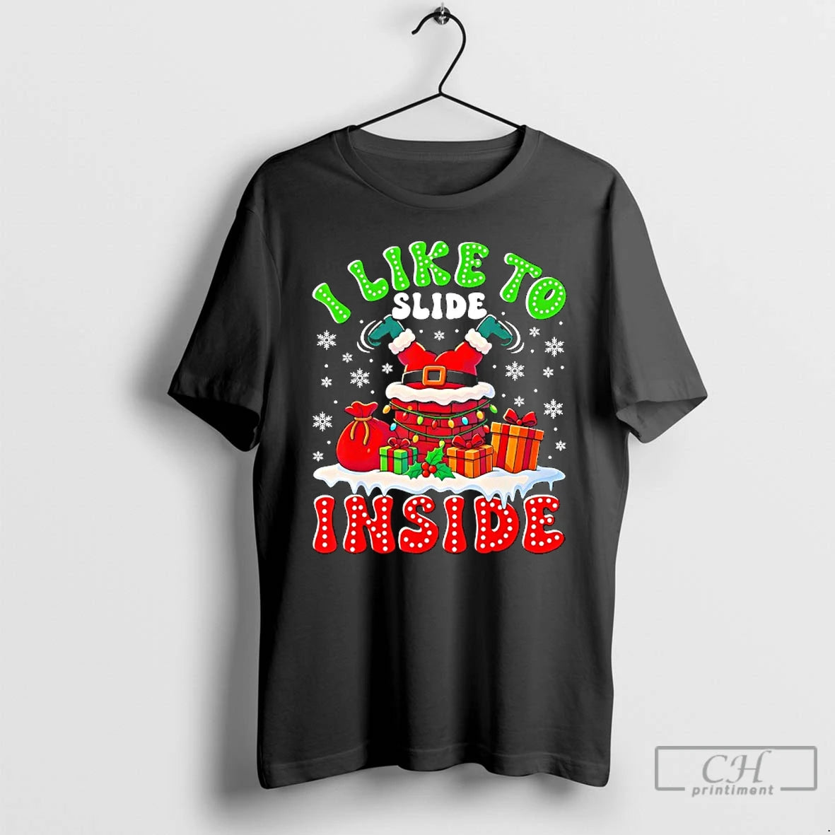 Classic Funny Santa I Like To Slide Inside Christmas Couple Matching T-Shirts, Hoodie, Sweatshirt | RetroVerseTees.com