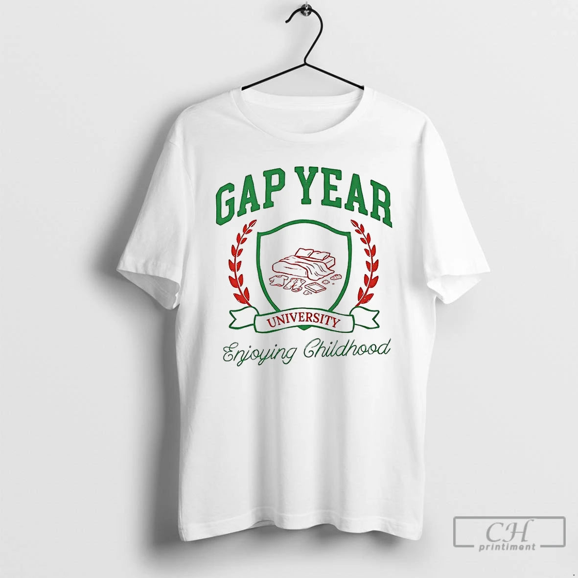 Classic Gap Year University Enjoying Childhood Logo T-Shirts, Hoodie, Sweatshirt | RetroVerseTees.com