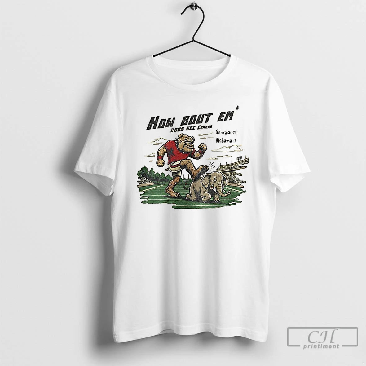 Classic Georgia Bulldogs 2025 Sec Champions Georgia 28 7 Alabama How Bout Em T Shirts Hoodie, Sweatshirt | RetroVerseTees.com