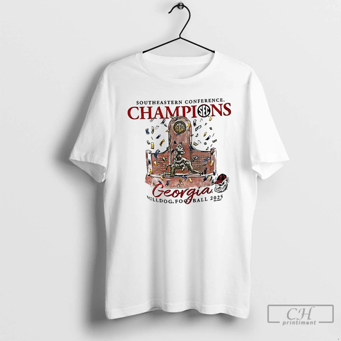 Classic Georgia Bulldogs 2025 Sec Champions Trophy Southeastern Conference T-Shirts, Hoodie, Sweatshirt | RetroVerseTees.com