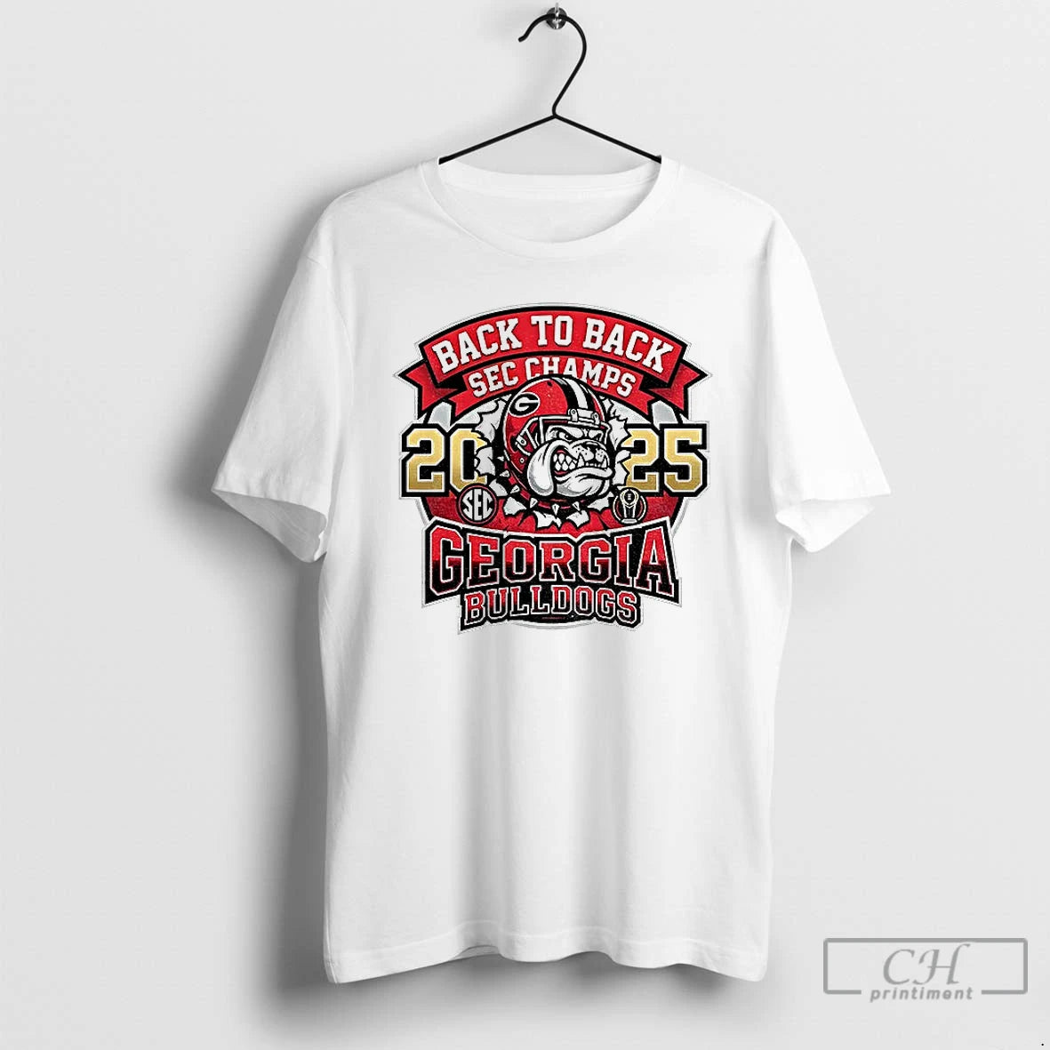 Classic Georgia Bulldogs Back To Back Sec Champs 2025 Logo T-Shirts, Hoodie, Sweatshirt | RetroVerseTees.com