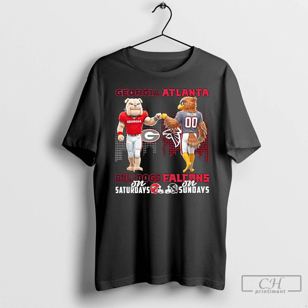 Classic Georgia Bulldogs On Saturdays X Atlanta Falcons On Sundays Mascot