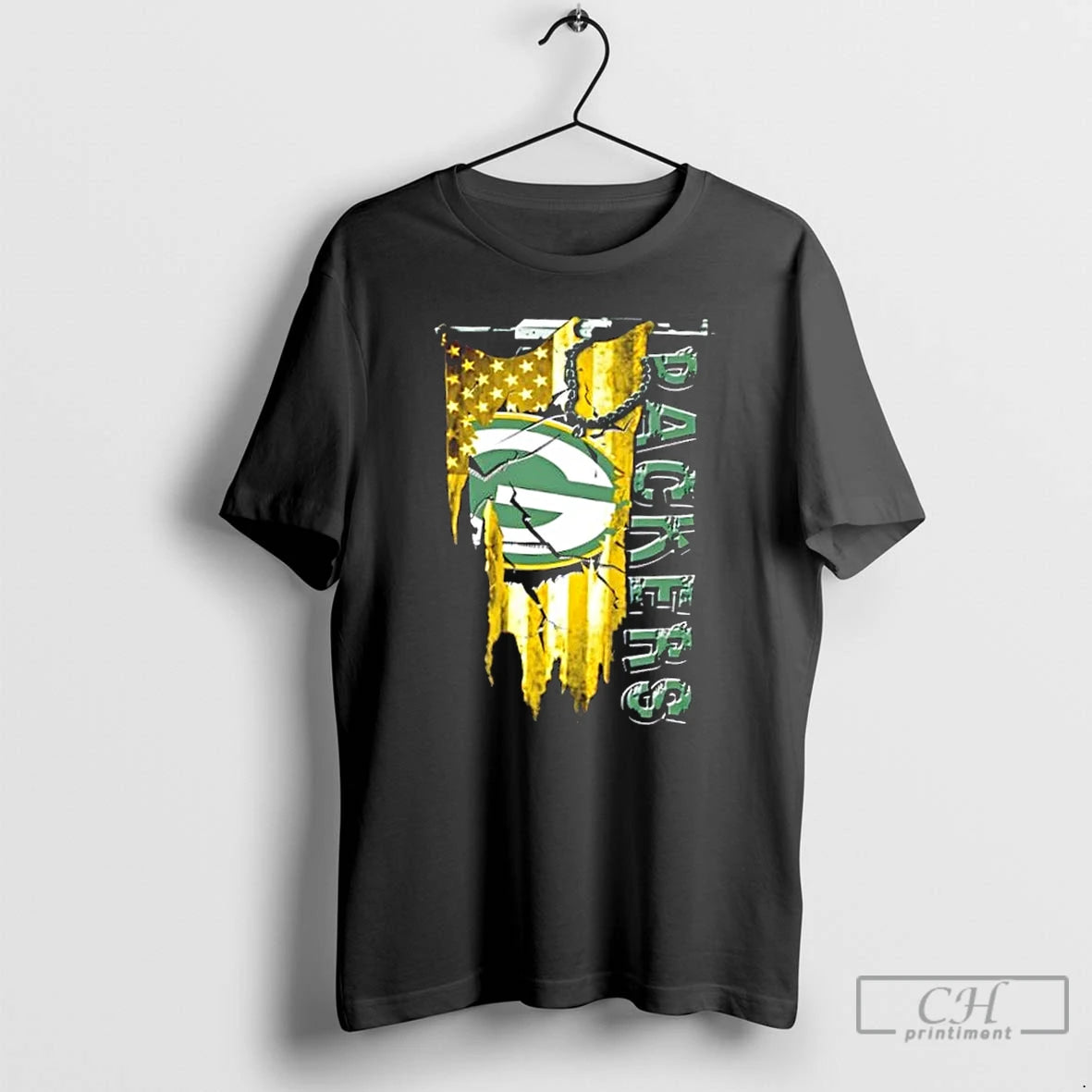 Classic Green Bay Packers Football Battle Shattered Usa Flag Rip Design T-Shirts, Hoodie, Sweatshirt | RetroVerseTees.com