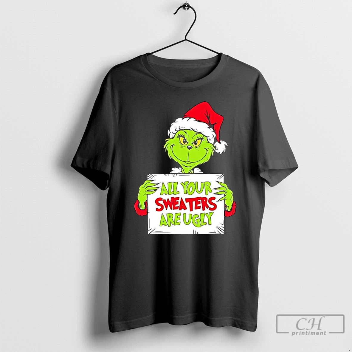 Classic Grinch Christmas Lights All Yours Sweaters Are Ugly T-Shirts, Hoodie, Sweatshirt | RetroVerseTees.com