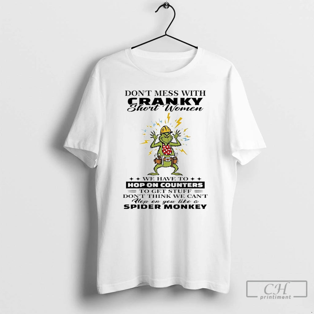 Classic Grinch Dont Mess With Cranky Short Women Christmas 2025