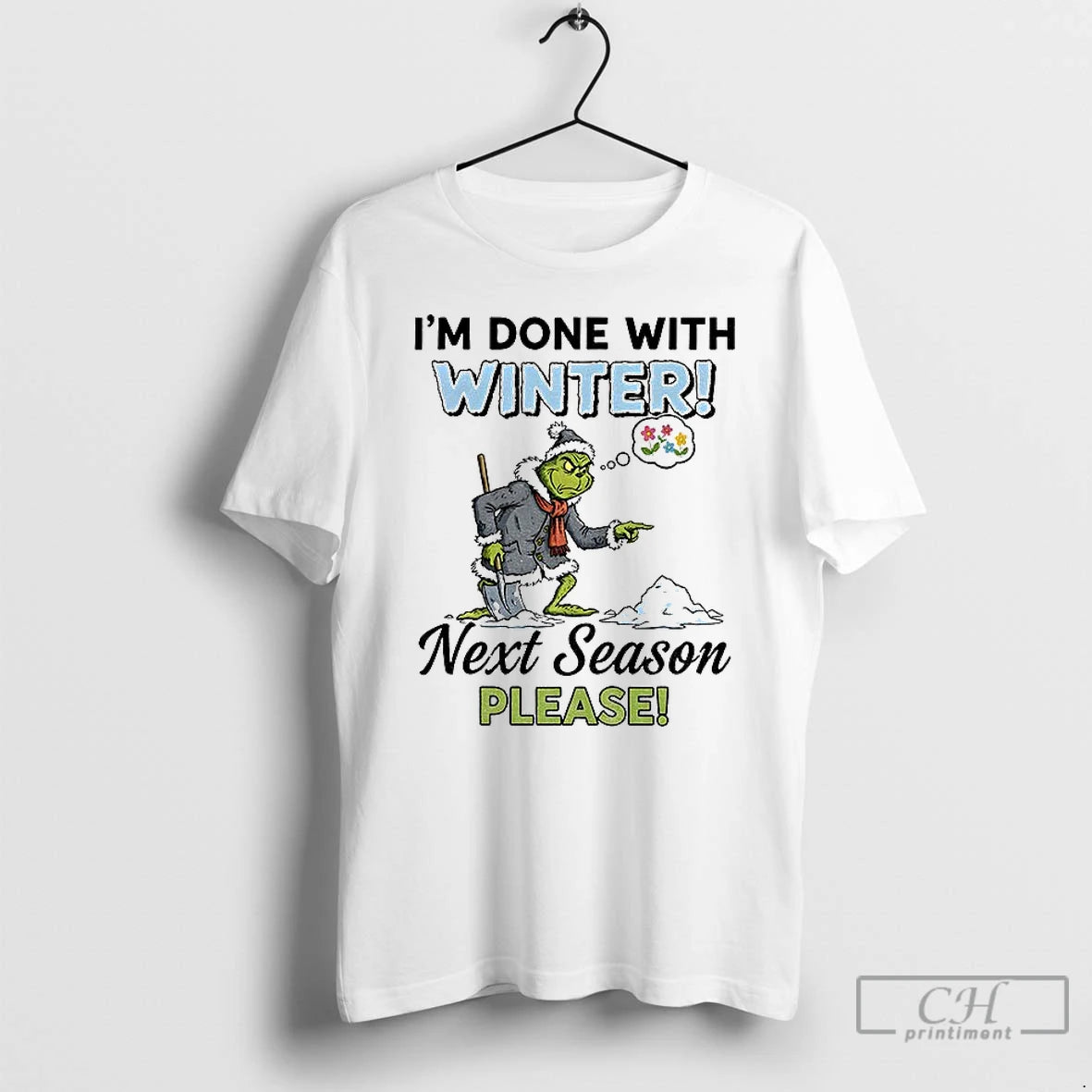 Classic Grinch Im Done With Winter Next Season Please Christmas T-Shirts, Hoodie, Sweatshirt | RetroVerseTees.com