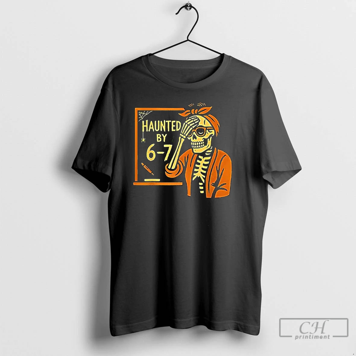Classic Haunted By 6 7 Teacher Halloween T Shirts Hoodie Longsleeve
