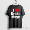Classic I Love Drake Fan Bold Heart Graphic T-Shirts, Hoodie, Sweatshirt | RetroVerseTees.com