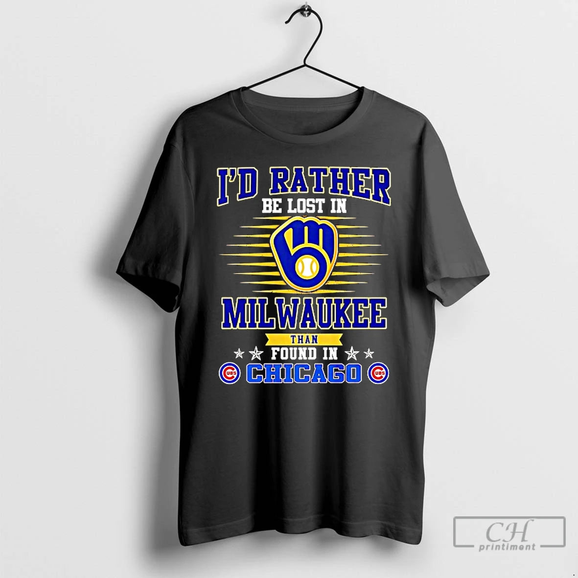 Classic Id Rather Be Lost In Milwaukee Brews Than Found In Chicago Cubs T Shirts Hoodie, Sweatshirt | RetroVerseTees.com