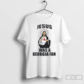 Classic Jesus And Blazing Heart Was A Georgia Fan T-Shirts, Hoodie, Sweatshirt | RetroVerseTees.com