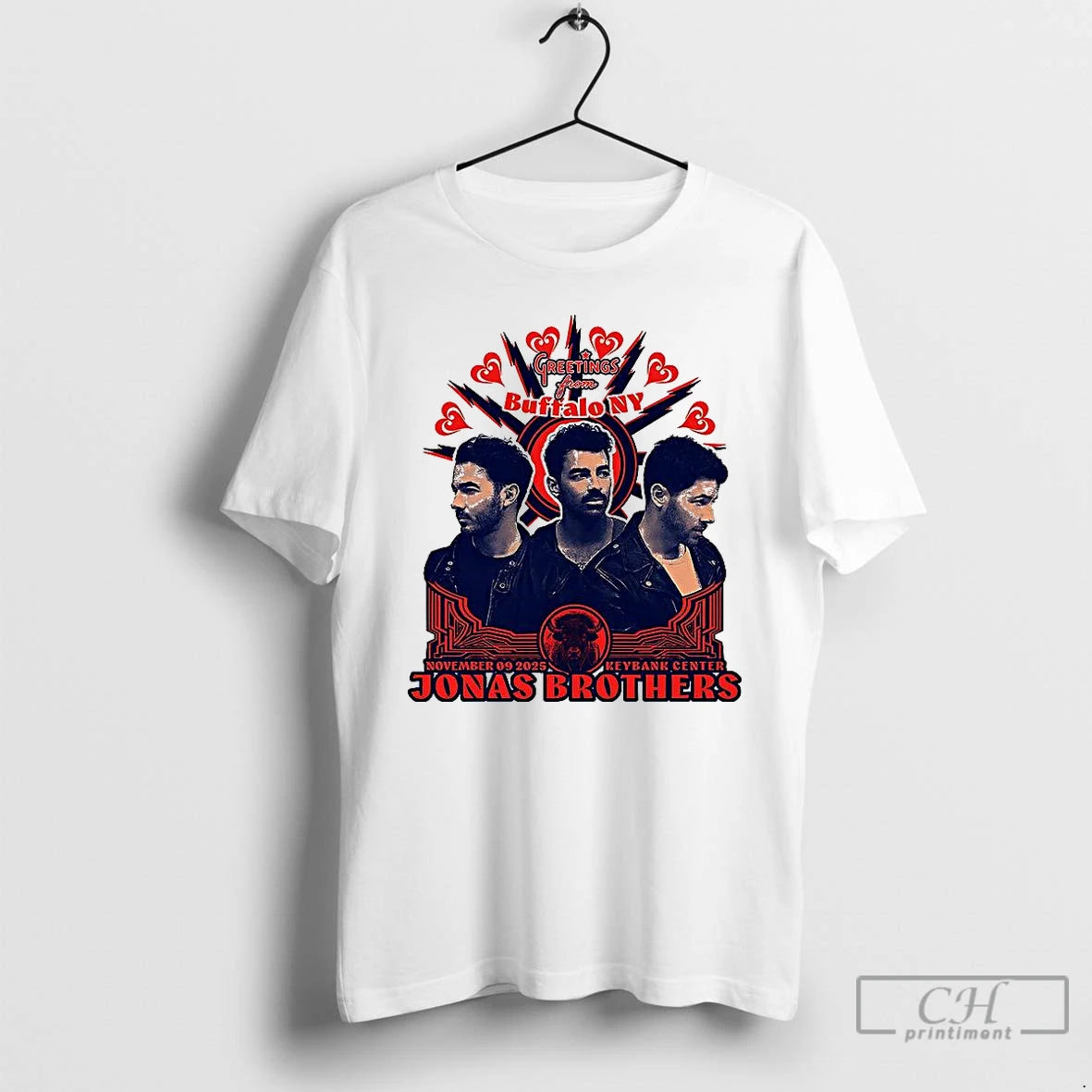 Classic Jonas Greetings From Your Hometown Buffalo Ny Keybank Center 2025 T-Shirts, Hoodie, Sweatshirt | RetroVerseTees.com