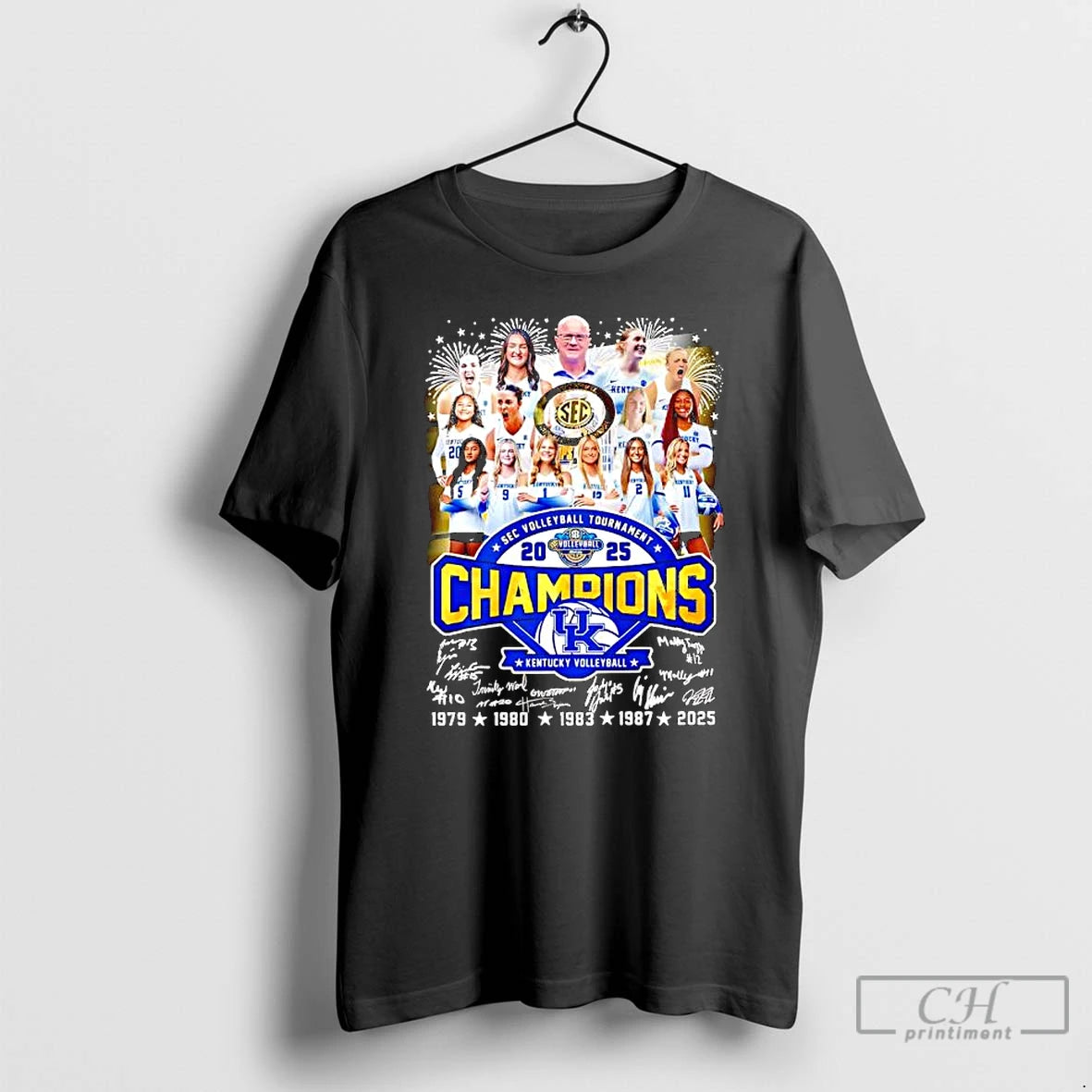 Classic Kentucky Sec Volleyball Tournament 2025 Champions Signatures T-Shirts, Hoodie, Sweatshirt | RetroVerseTees.com