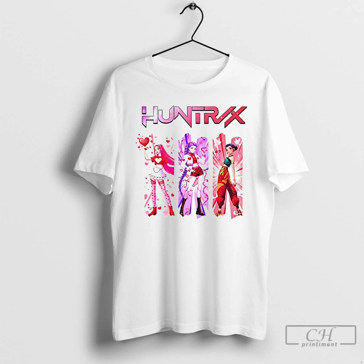 Classic Kpop Huntrix Valentine K Pop Demon Hunters Happy Valentine T-Shirts, Hoodie, Sweatshirt | RetroVerseTees.com